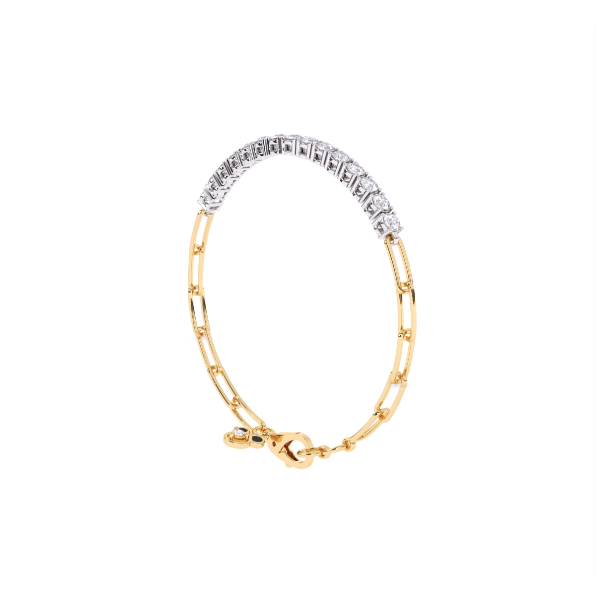Round Link Lab Diamond Bracelet